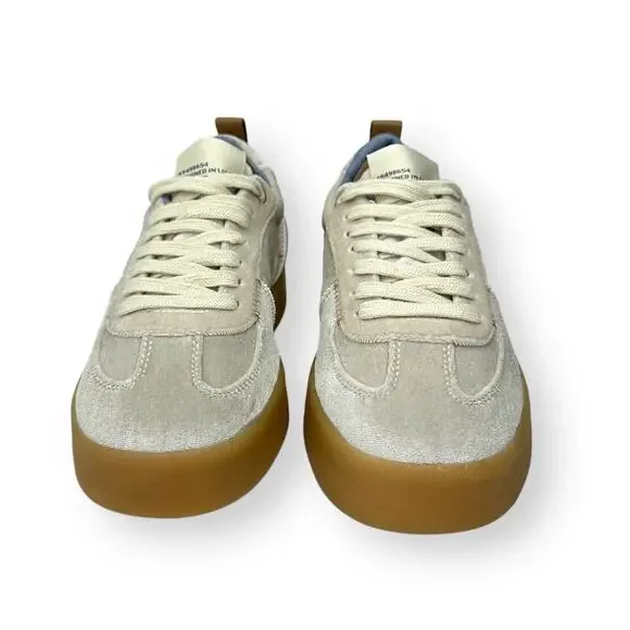 Steve Madden Women's Tucker Platform Sneaker Size 8.5 White Blue Velvet Velour - Picture 11 of 11